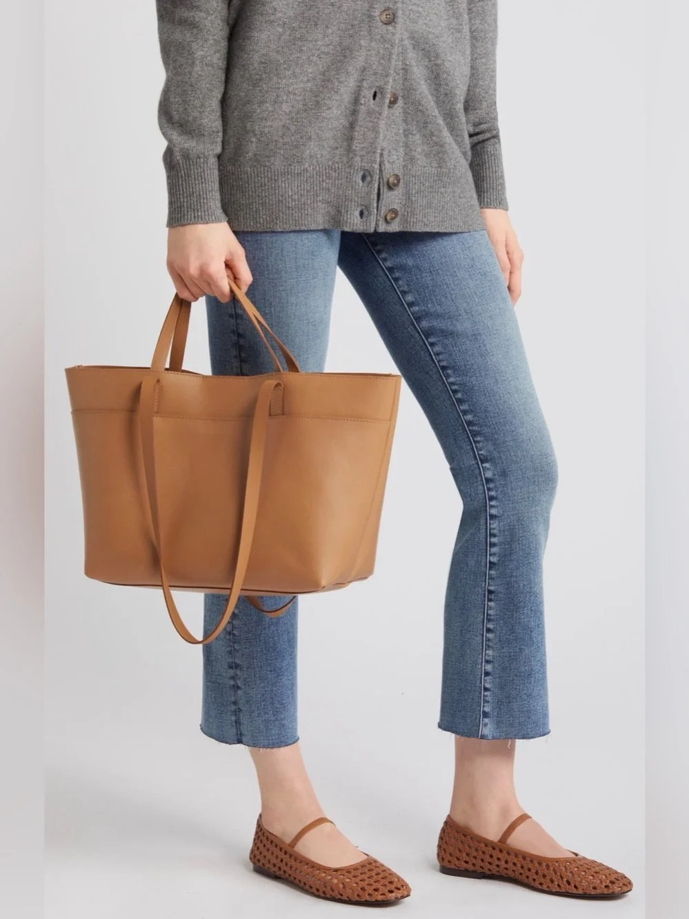 Madewell Medium Essentials Leather East/West Tote